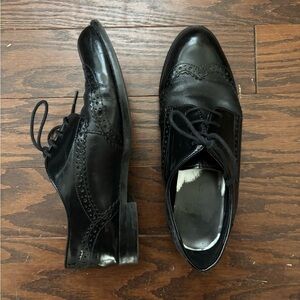 Marc Fisher Women's Black Leather Brogue/Oxford Dress Shoes Size 7M